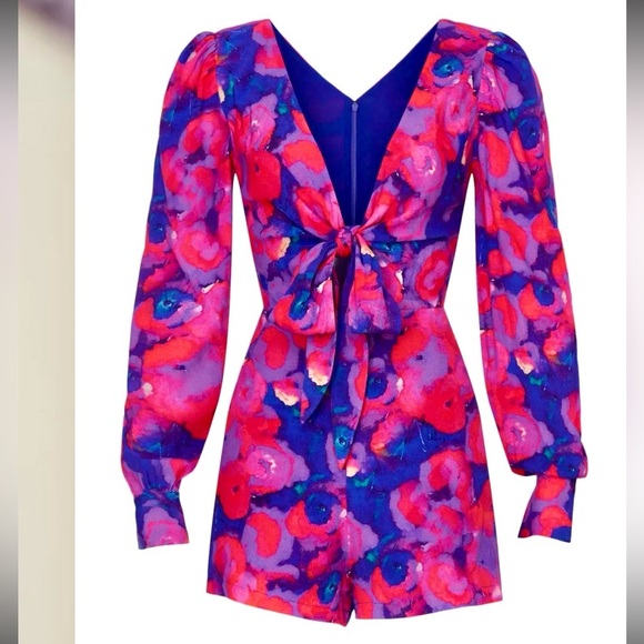 Louna Revolve Tie Front Romper - Picture 3 of 7